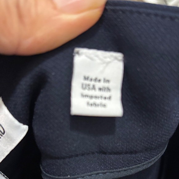 Veronica Beard Navy Trousers with Gold Buttons - Picture 12 of 13